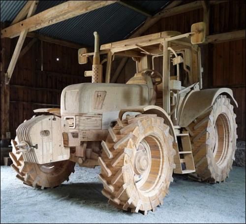 Pics: Fancy a fine-grained 'New Holland' - made of wood?