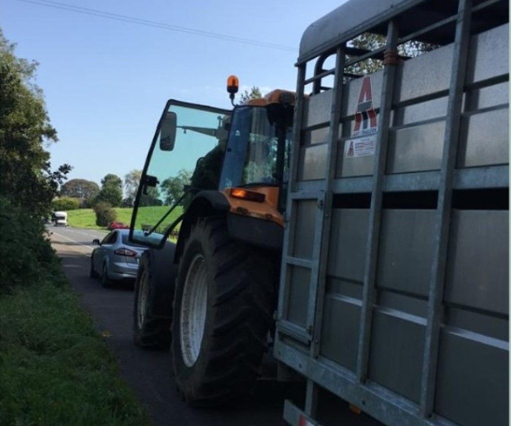 Checkpoint challenge for tractor driver on call
