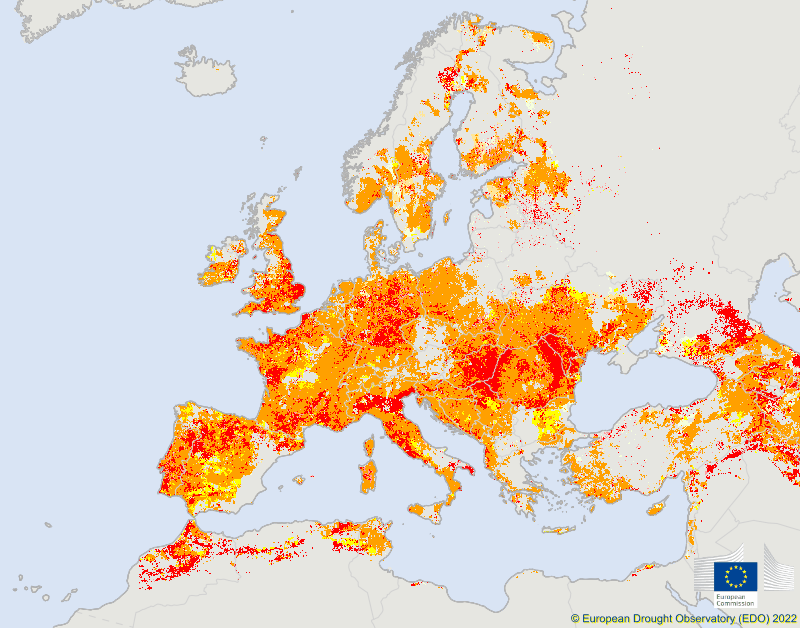 Drought warning affecting agriculture in 47% of EU