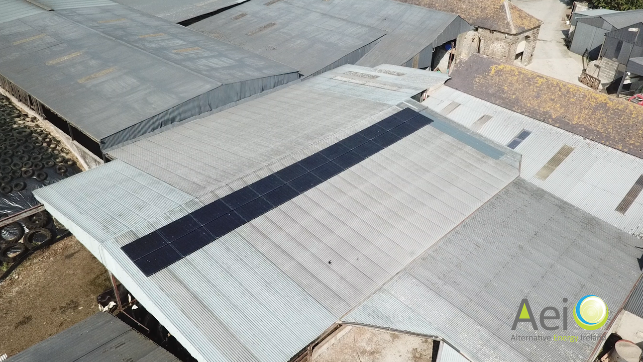 Jonathan's 7.44kW solar PV system on his shed in Co. Carlow
