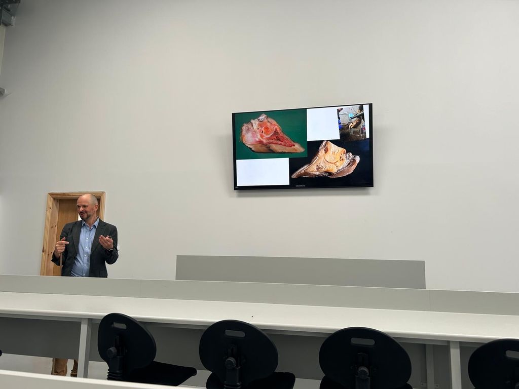 Dr. Bell speaking at the event