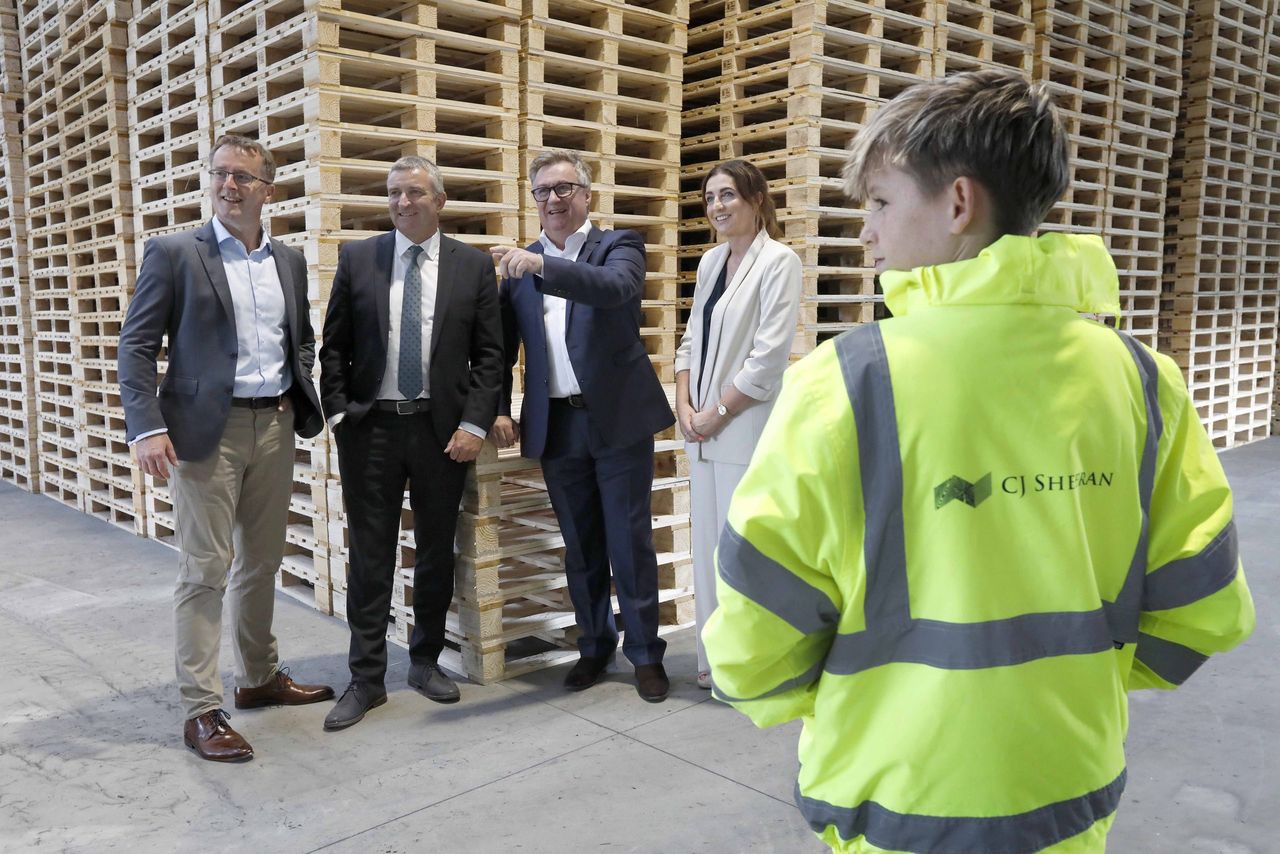 Fergal Moran, business development director at CJ Sheeran Group; Minister of State at the Department of Agriculture, Food and the Marine with special responsibility for Forestry, Farm Safety and Horticulture, Niall Collins; Mark Sheeran, managing director at CJ Sheeran Group and chairperson of Forest Industries Ireland; and Ashleigh Doyle, director at CJ Sheeran Group
