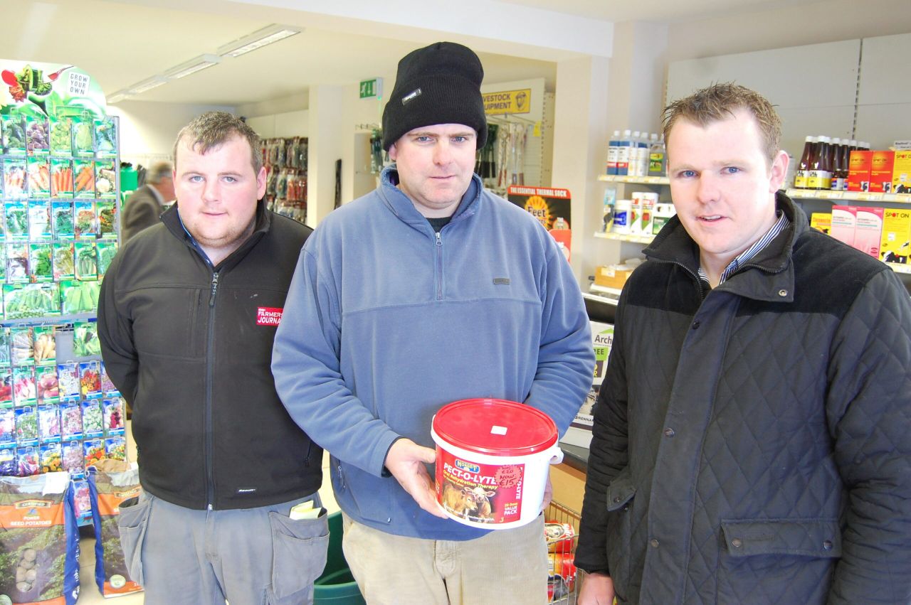 Daniel O'Hare, Archers of Ballina; Dermot Gordon, Ballintubber, Ballina and  Francis Mitchell, J Grennan & Sons