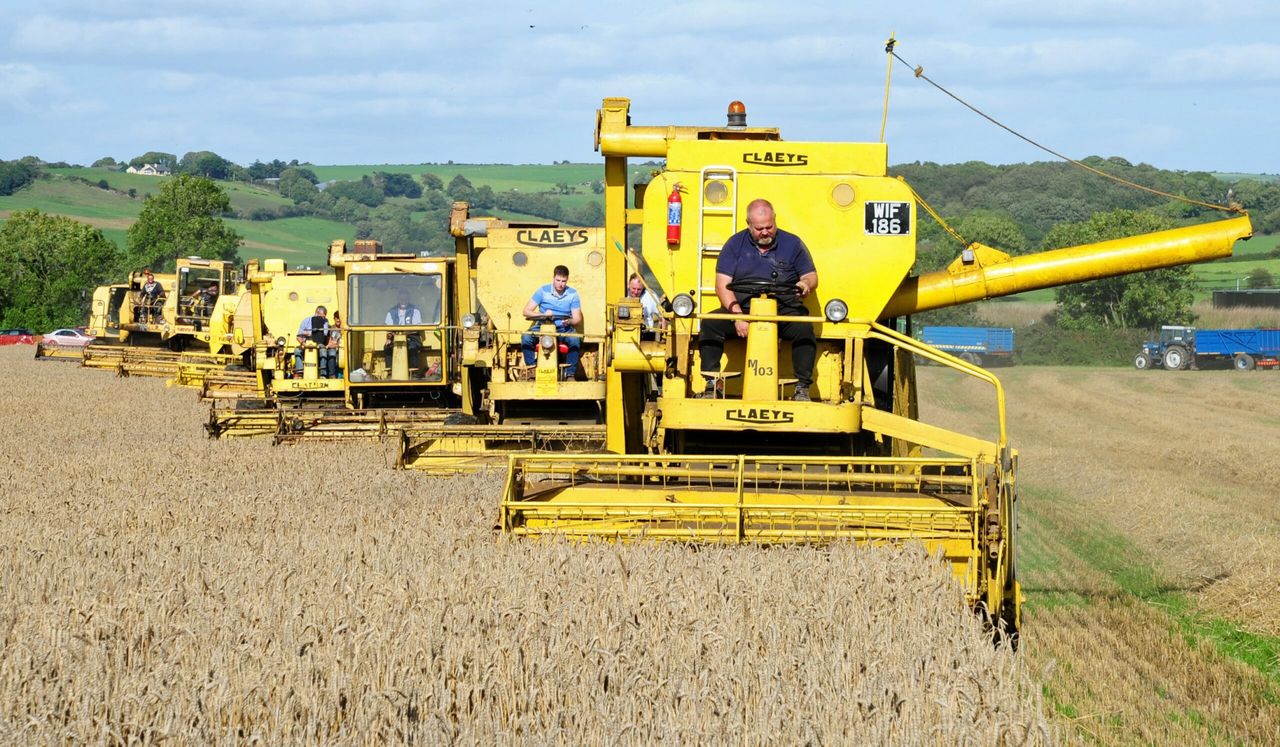 Combine convoy in Cork: From Claeys; to Clayson; then New Holland