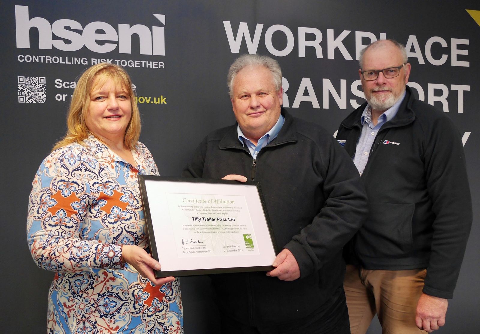Farm Safety Partnership awards affiliate status to Tilly Pass - Agriland.ie