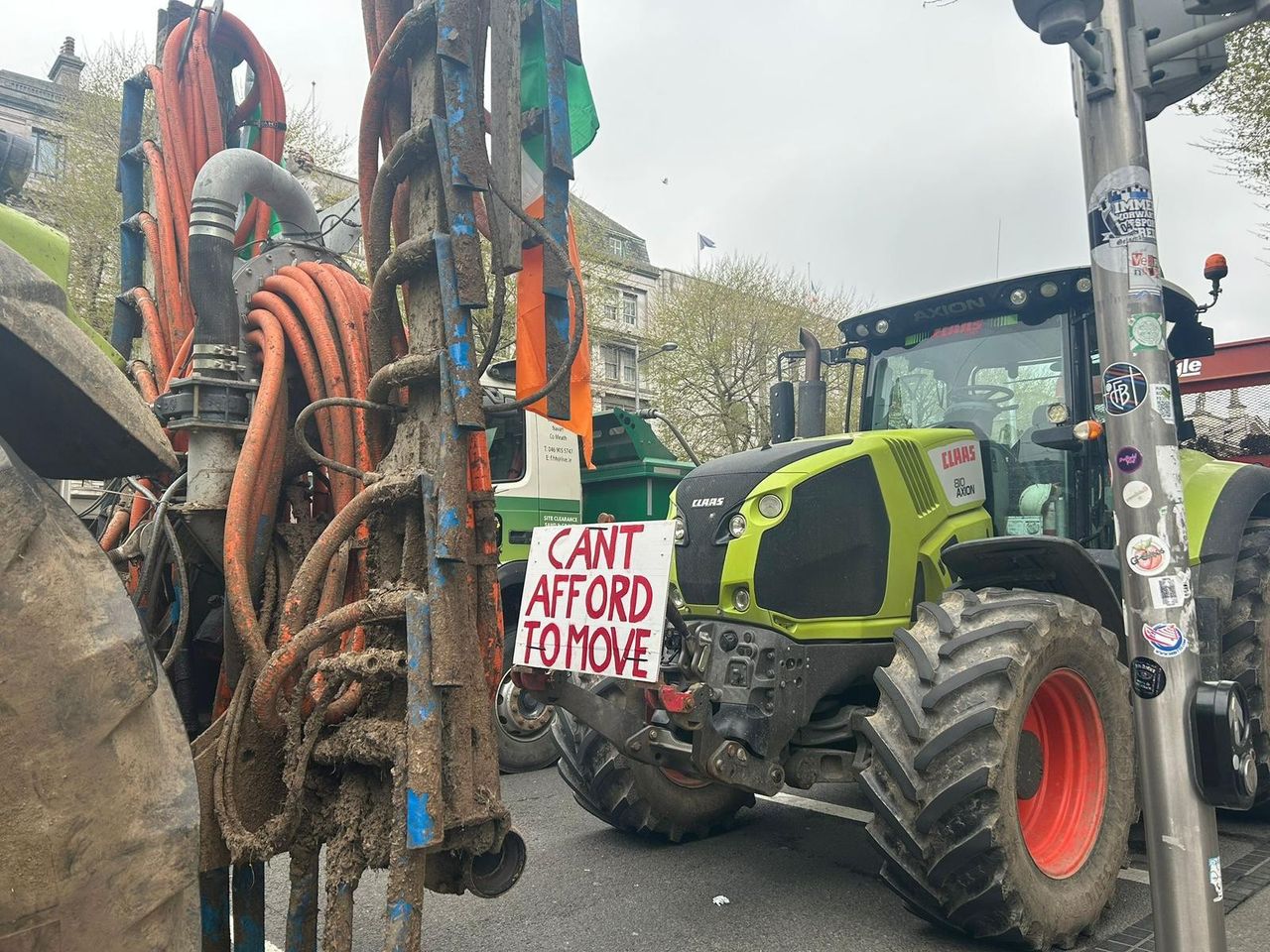 Watch: 'We cannot afford to work' - contractors protest in Dublin