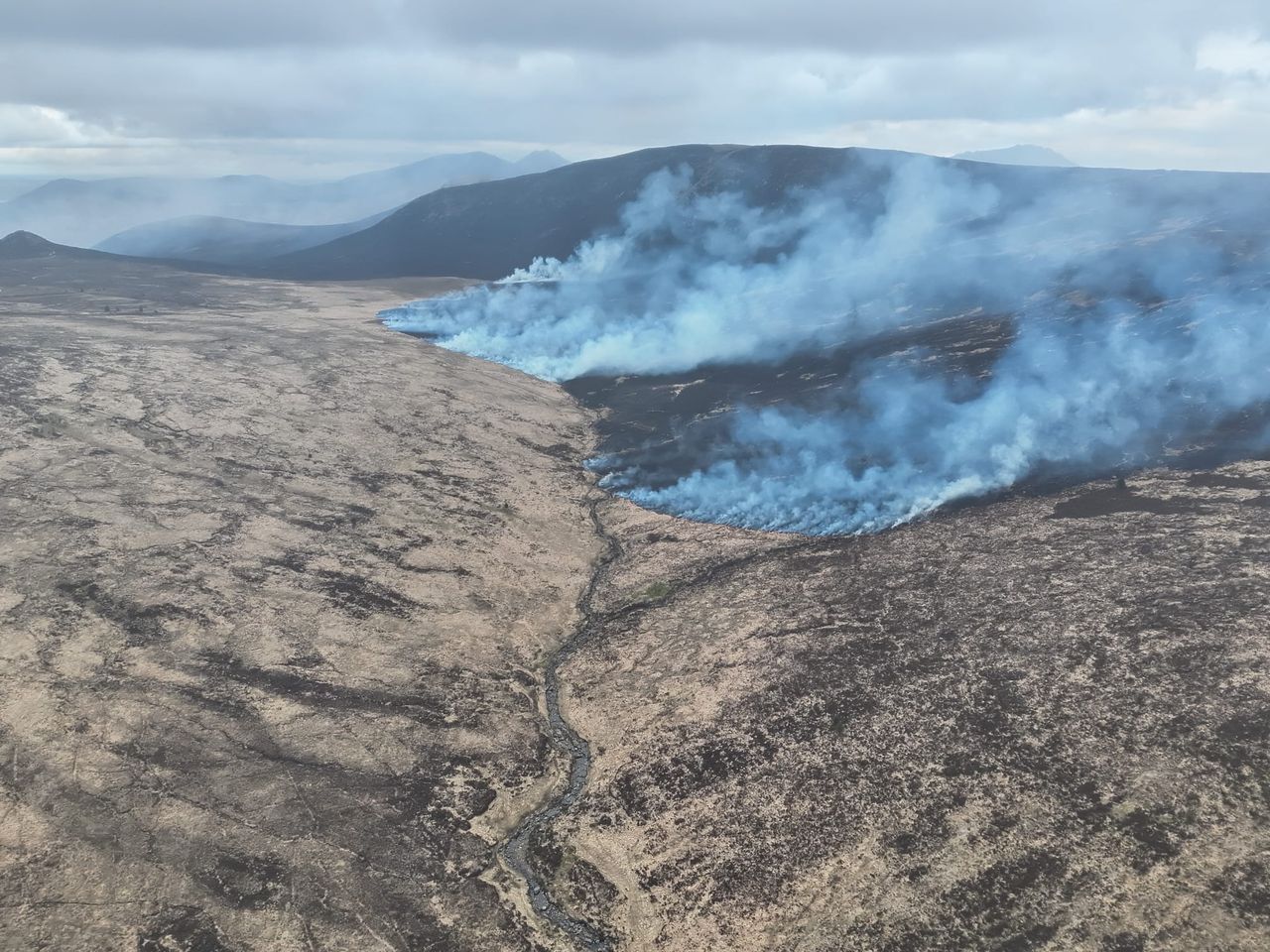 50 firefighters remain at site of Mourne Mountains fire