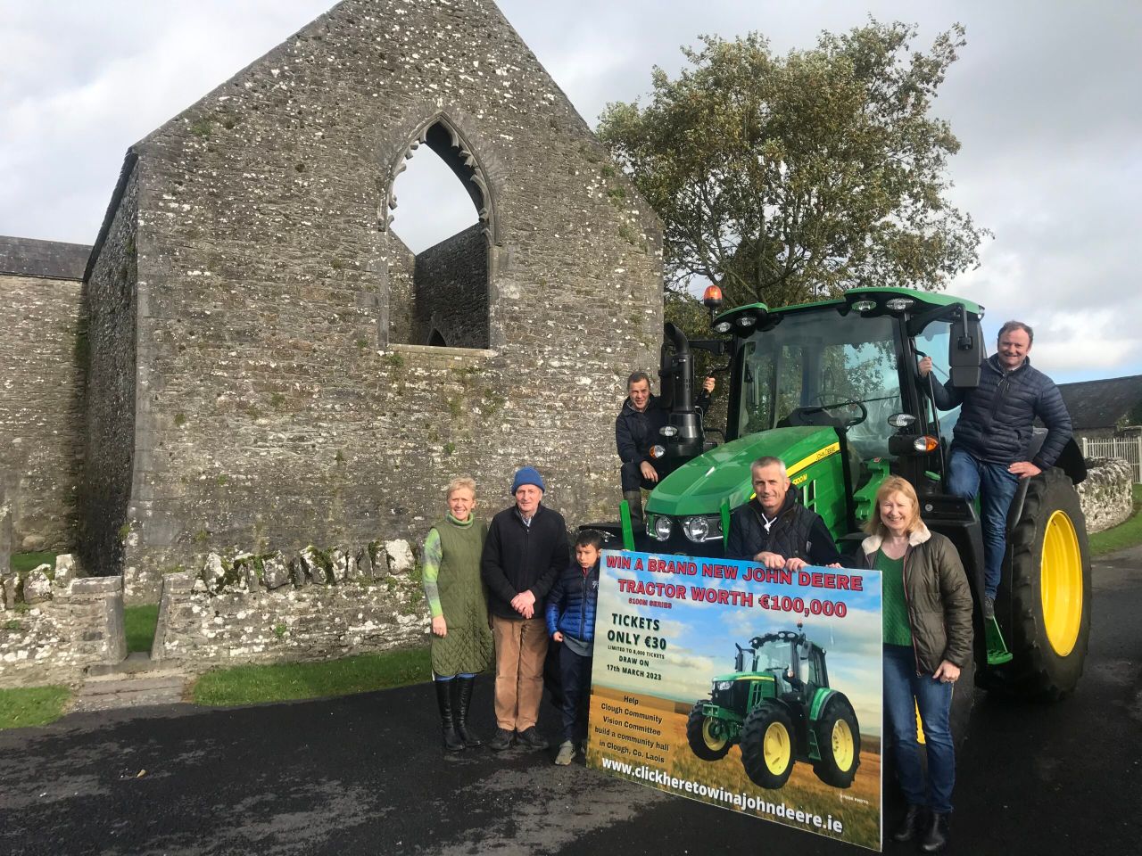 Clough raffles tractor to fundraise for community centre