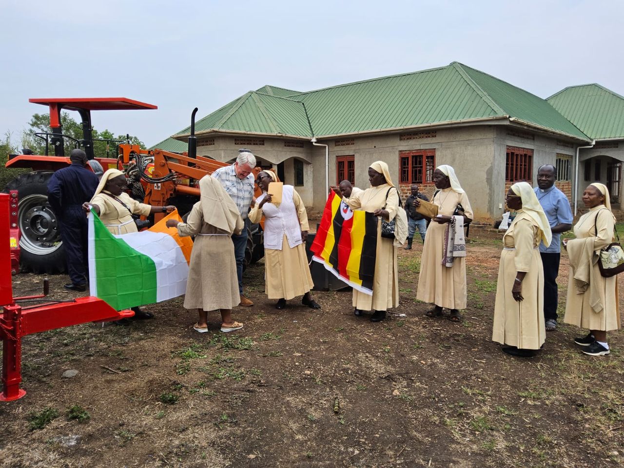 Ugandan nuns receive tractor donated by Irish farmers
