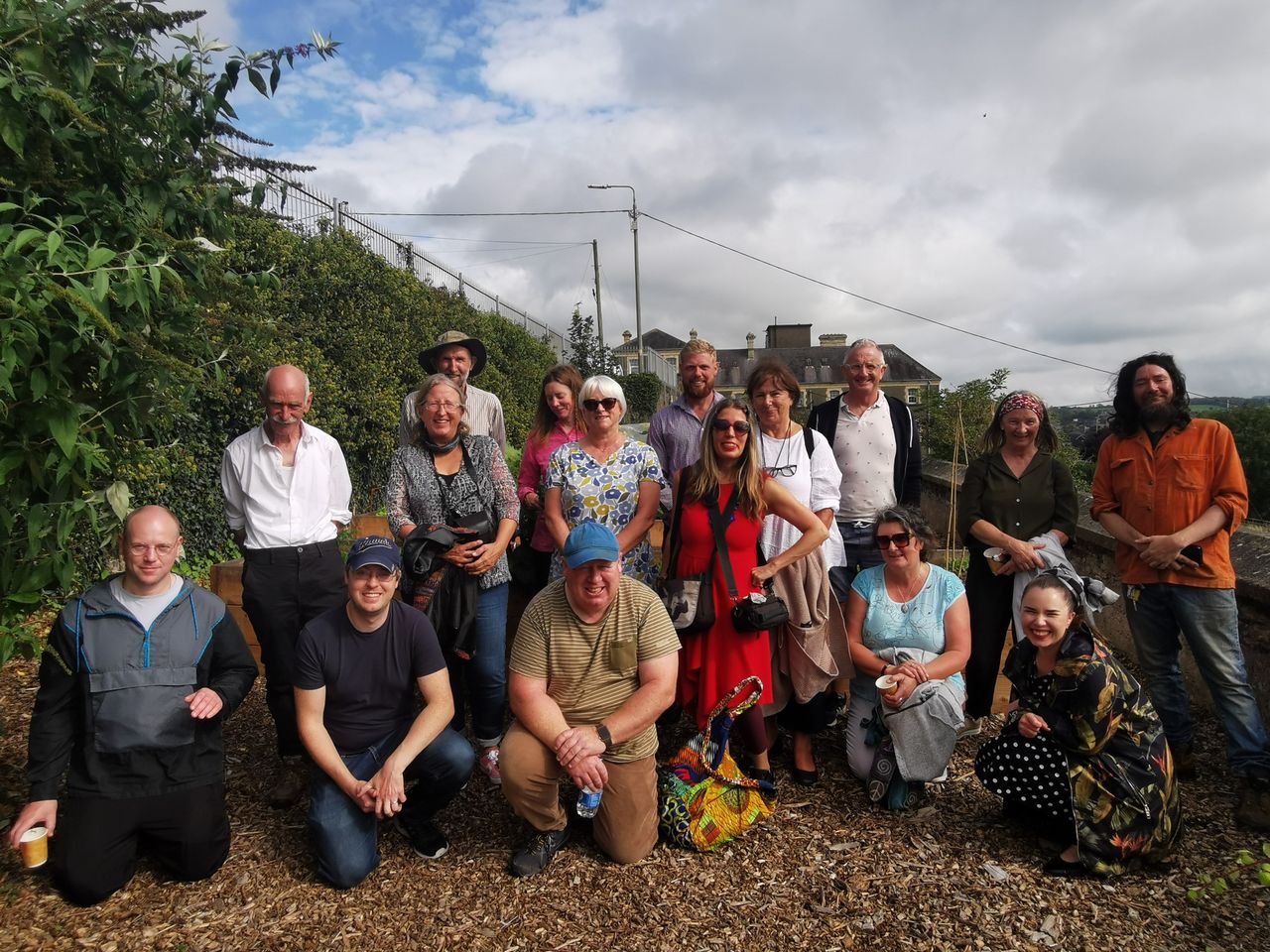 Community Gardens Ireland committee members at the yearly gathering of Community Growers, at the Top of the City Community Garden, Waterford, in 2021
