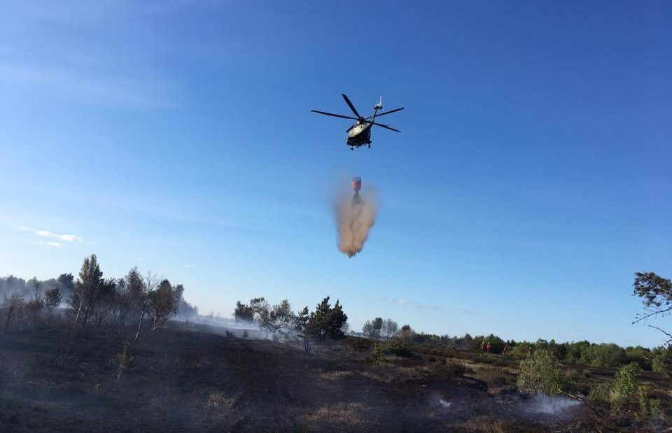 Irish Air Corps called in to help tackle bog fire in Laois