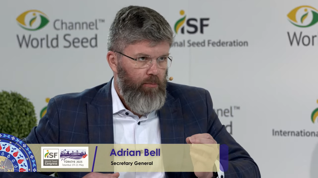 IFAJ secretary general Adrian Bell speaking at the World Seed Congress in Istanbul this week. Source: ISF