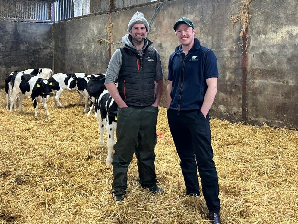 Dairy farmer Andrew Hegarty, Ballymoney with his vet Adam Conn from Riada Veterinary 