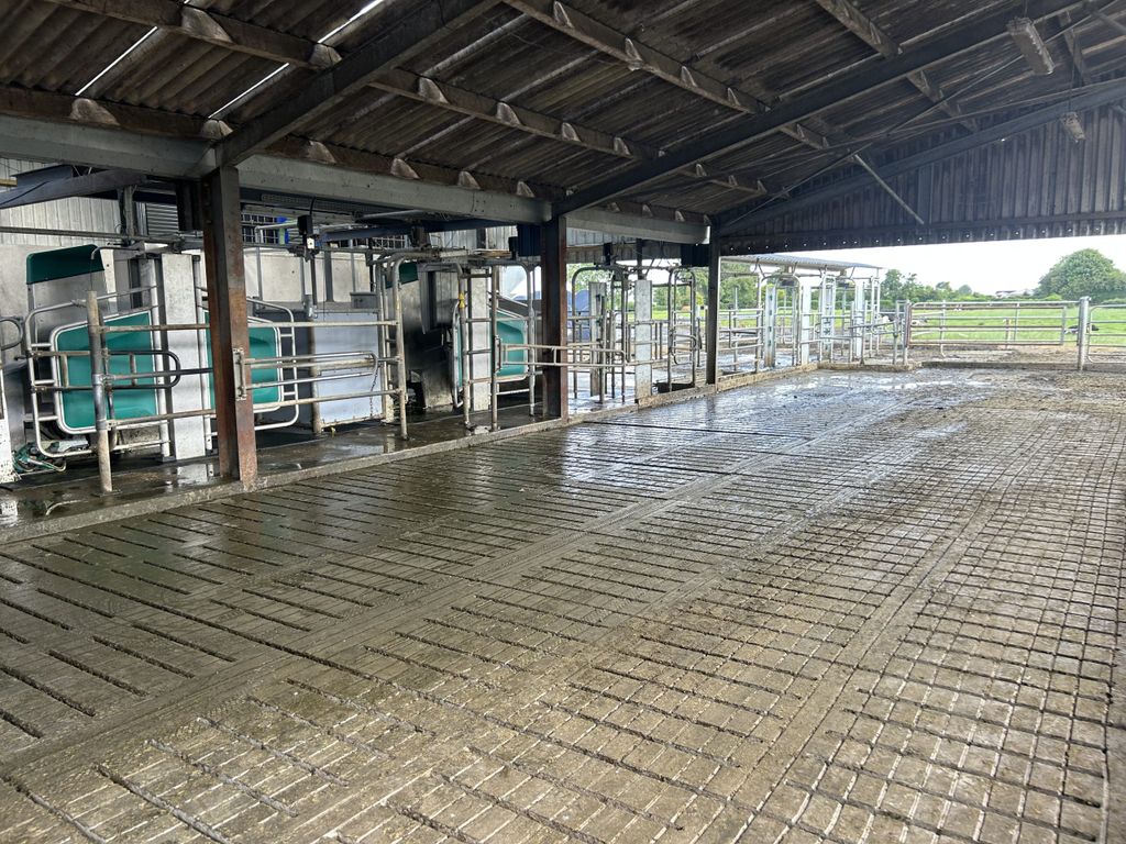 The shed for the cows to access the two robots