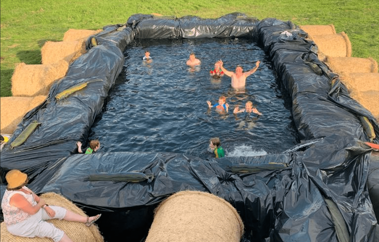 Carnaross farmer builds 40ft swimming pool with silage cover