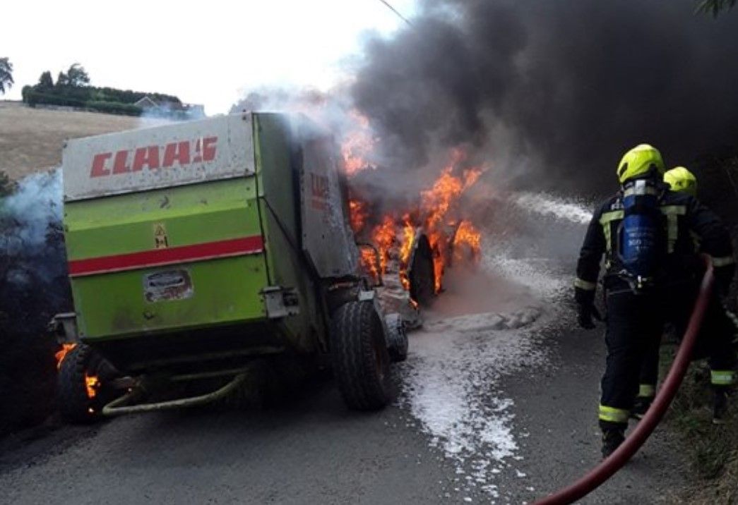 Tractor and baler go up in smoke in Wicklow