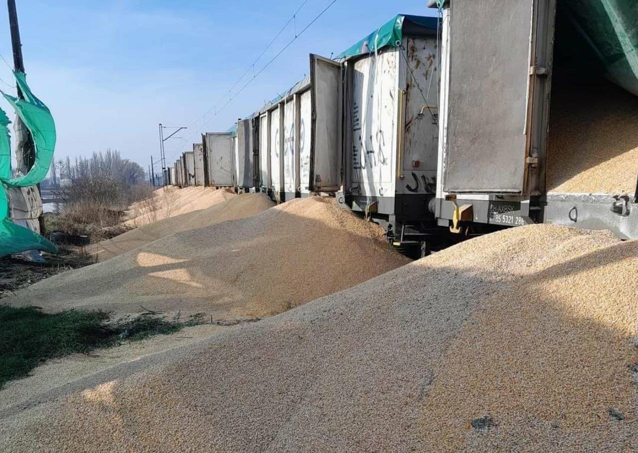 160t of Ukrainian grain 'damaged' at Polish railway station
