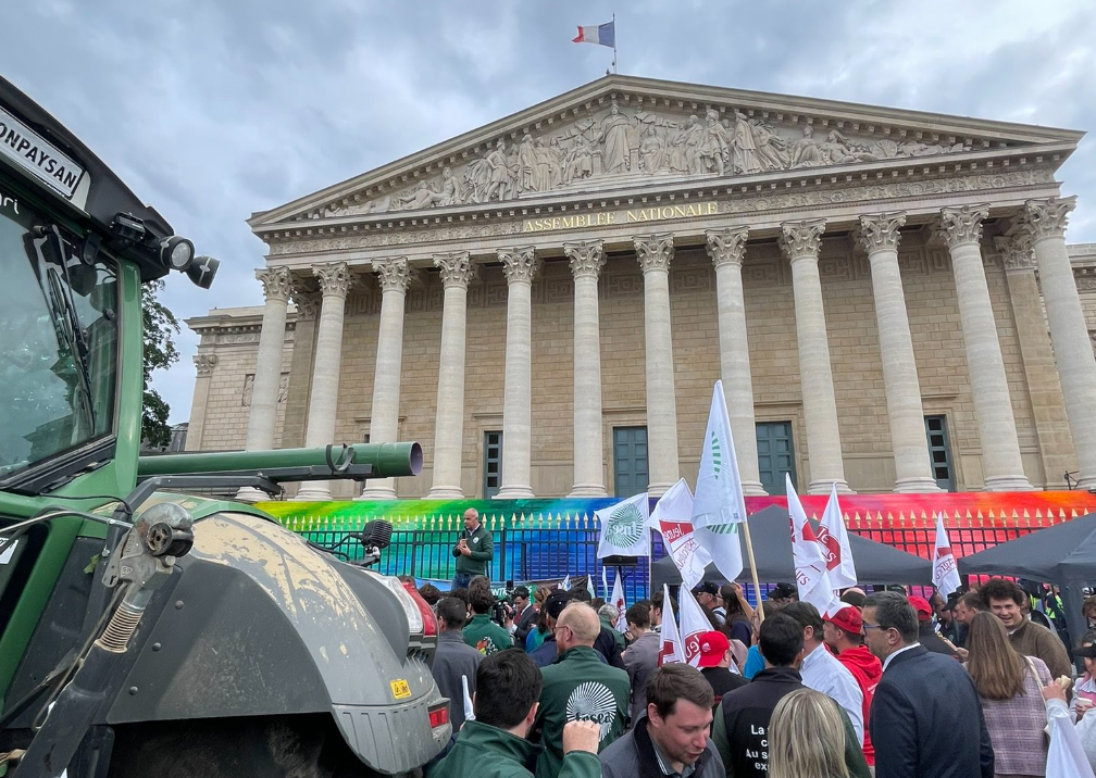 French farmers protest in Paris for new law easing regulations