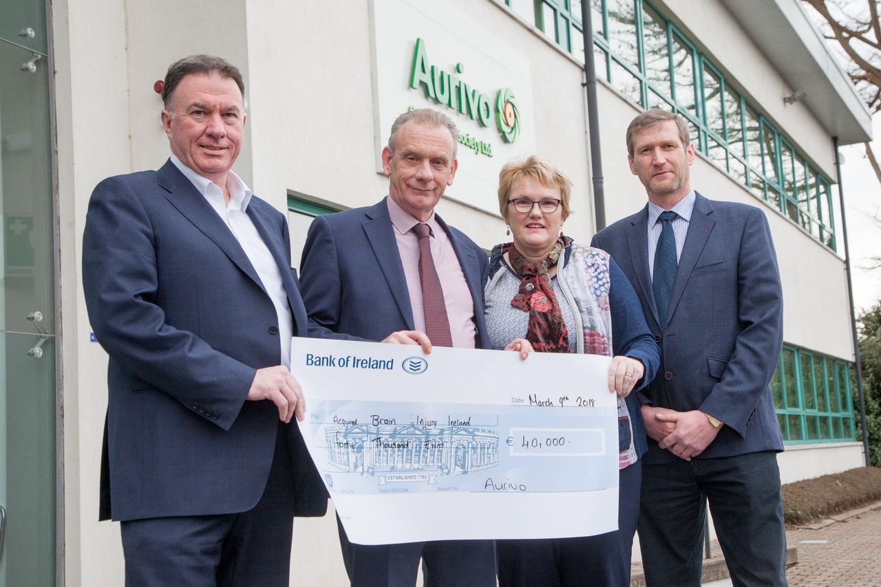 Aurivo raises €40,000 for Acquired Brain Injury Ireland