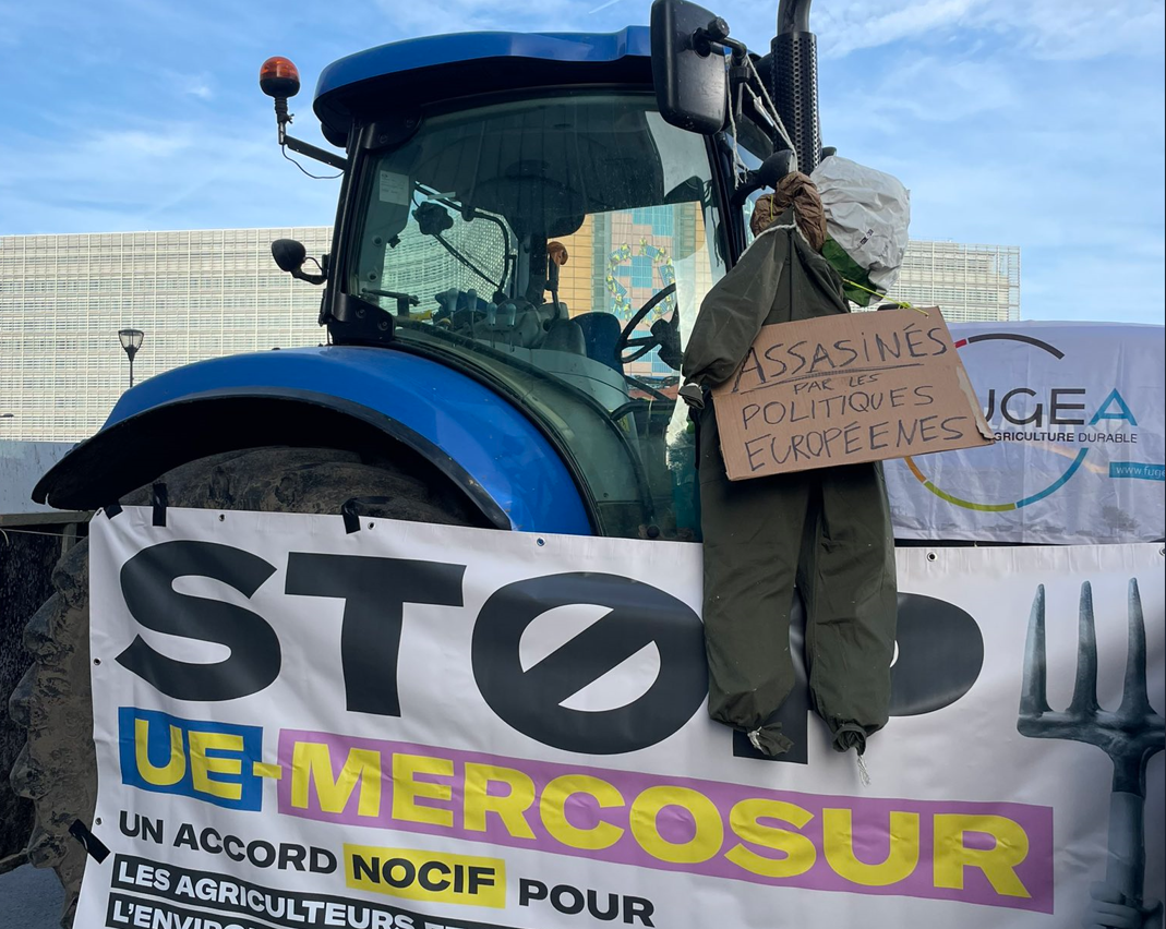 Farmers in Brussels 'demand an end' to EU-Mercosur free trade deal