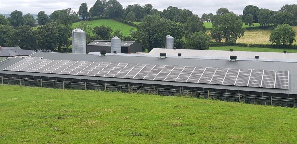 European panel installation completed by Local Power at Nigel Flynn's poultry farm, Co. Monaghan