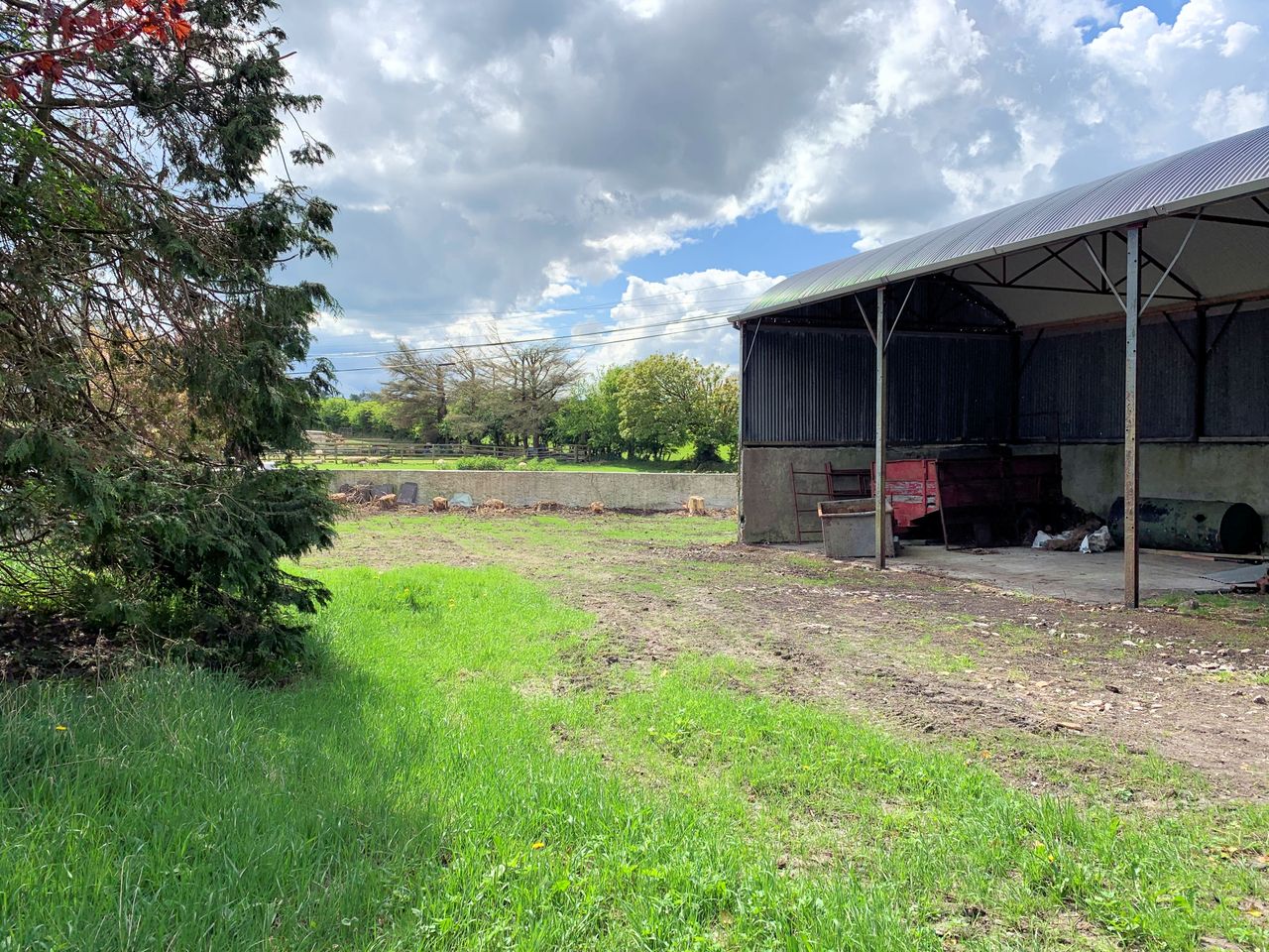 Residential roadside farm with river frontage for sale in 2 lots in Co. Galway