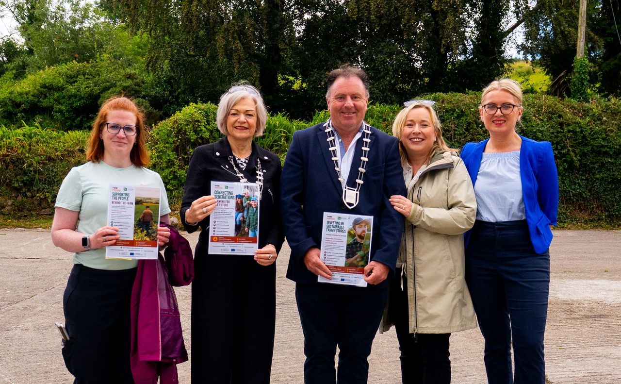 Grainne Fitzgerald, Cllr Deirdre O'Brien, Cllr Tommy O'Sullivan, Carrie O'Donoghue and Amanda Slattery at the network launch