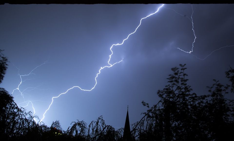 Warm but showery conditions forecasted, with lightning warning for today