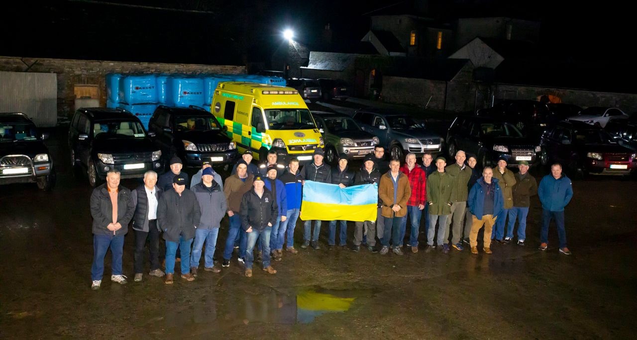 Irish farm families donate jeeps and generators to Ukraine
