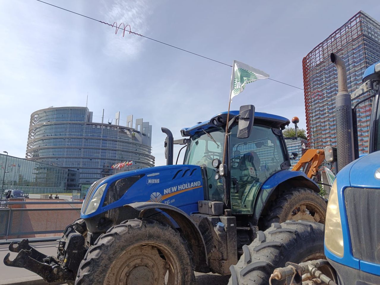 Protest underway at EU Parliament over fertiliser 'crisis'