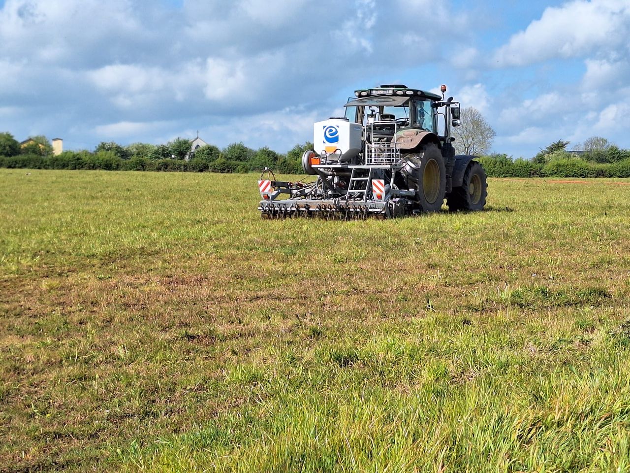 Spring reseeding on a shared farm in Co. Limerick