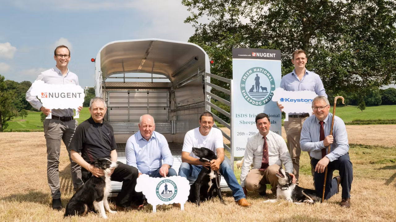 (L-R) Shane Nugent, group managing sirector of Nugent, Sean Coyle, chair of Keystone Group, Gerard Hegarty, chair of organising committee, Leigh Falls, managing director of Nugent Trailers, and Jonny Farmer, member of organising committee