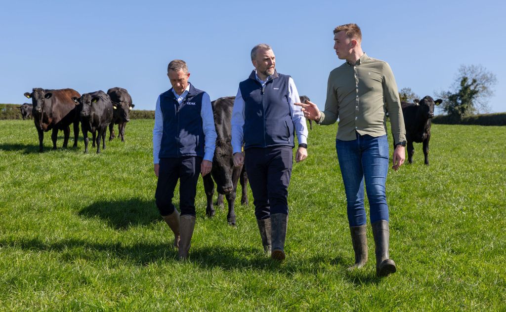 (l-r): Brian Tormey, chief executive officer of Irelands' Meat Division at Kepak Group; Luke Hanlon, managing director, SuperValu; Cathal Doyle, Warrendale Wagyu