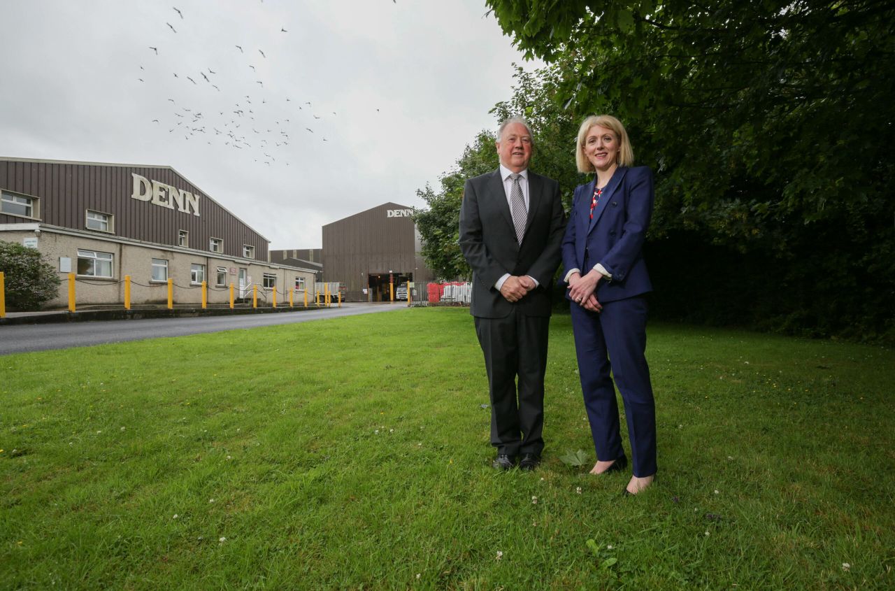 Pictured at Denn Agri LTD. in Waterford is Pat Denn of Denn Agri, a regional winner of the ‘Agri’ award in 2012 Business Achievers Awards, and Dr. Ailish Byrne, Senior Agricultural Manager at Ulster Bank.  