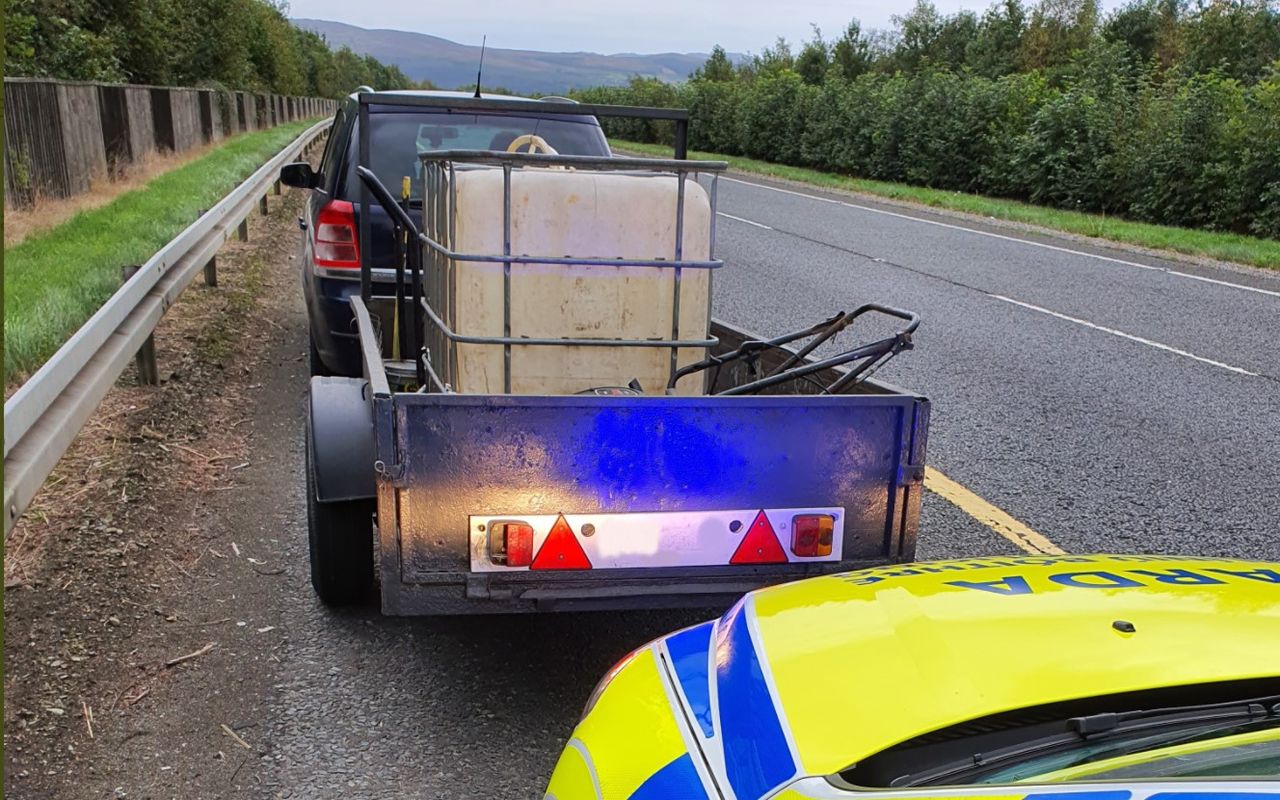 Trailer trouble for towing driver following Garda stop
