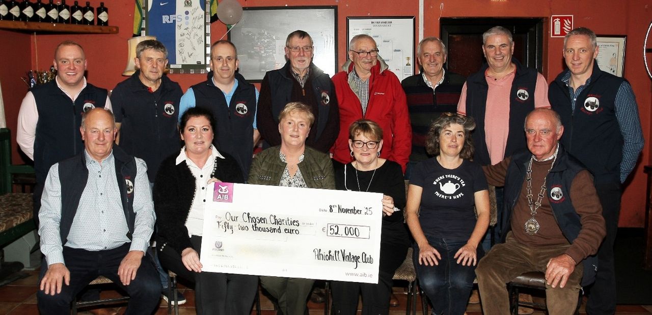 Pics: €52k presented to charities as a result of vintage working day