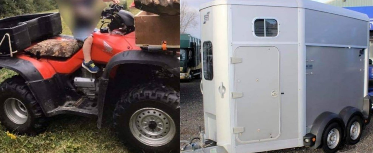 Gardaí investigate theft of trailer and quad from yard