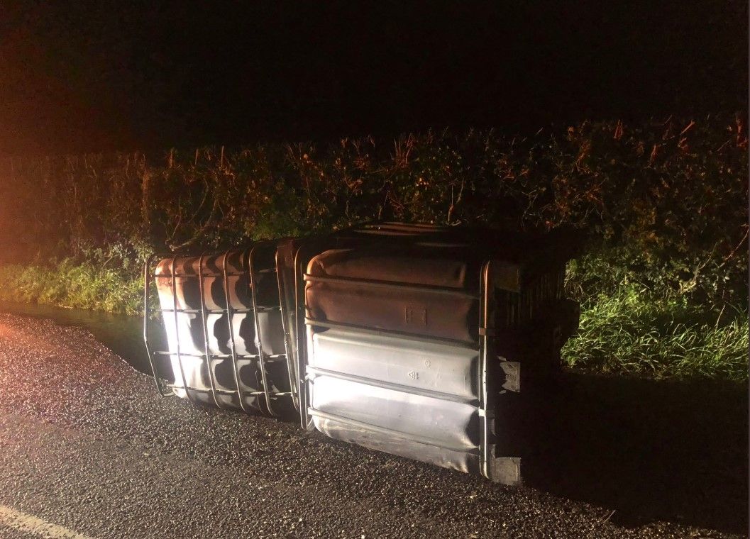 Diesel wash waste discovered dumped on roadside