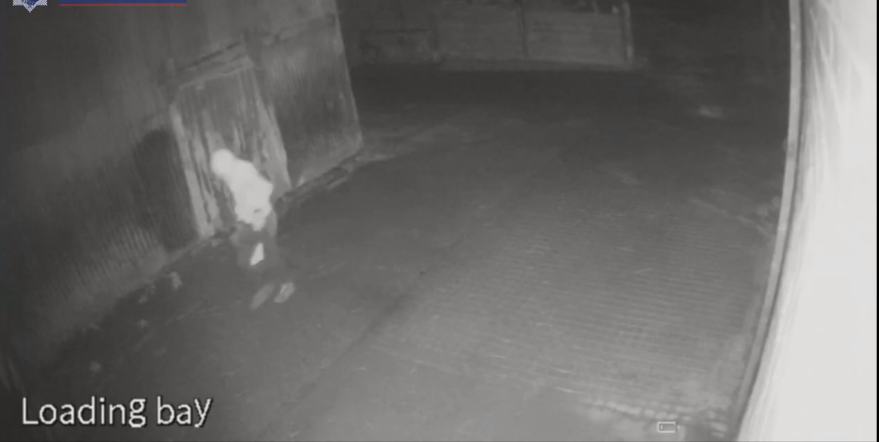 Police release CCTV footage of thief stealing agri diesel