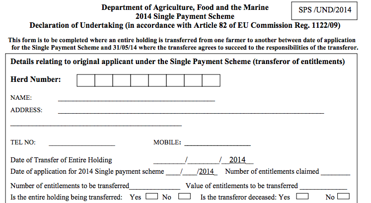 Single Farm Payment forms 'in the post'