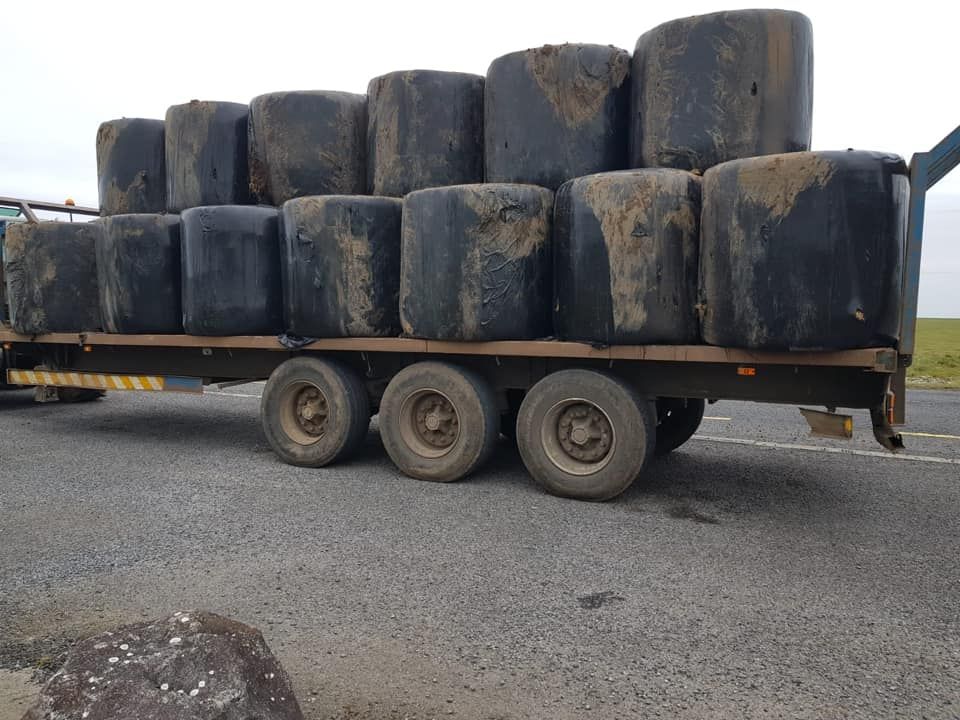 Gardaí stop tractor with 'very unsafe load'