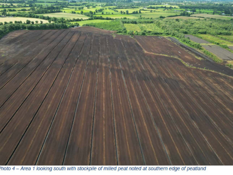 Photos released of large peat extraction sites with possible illegal activities