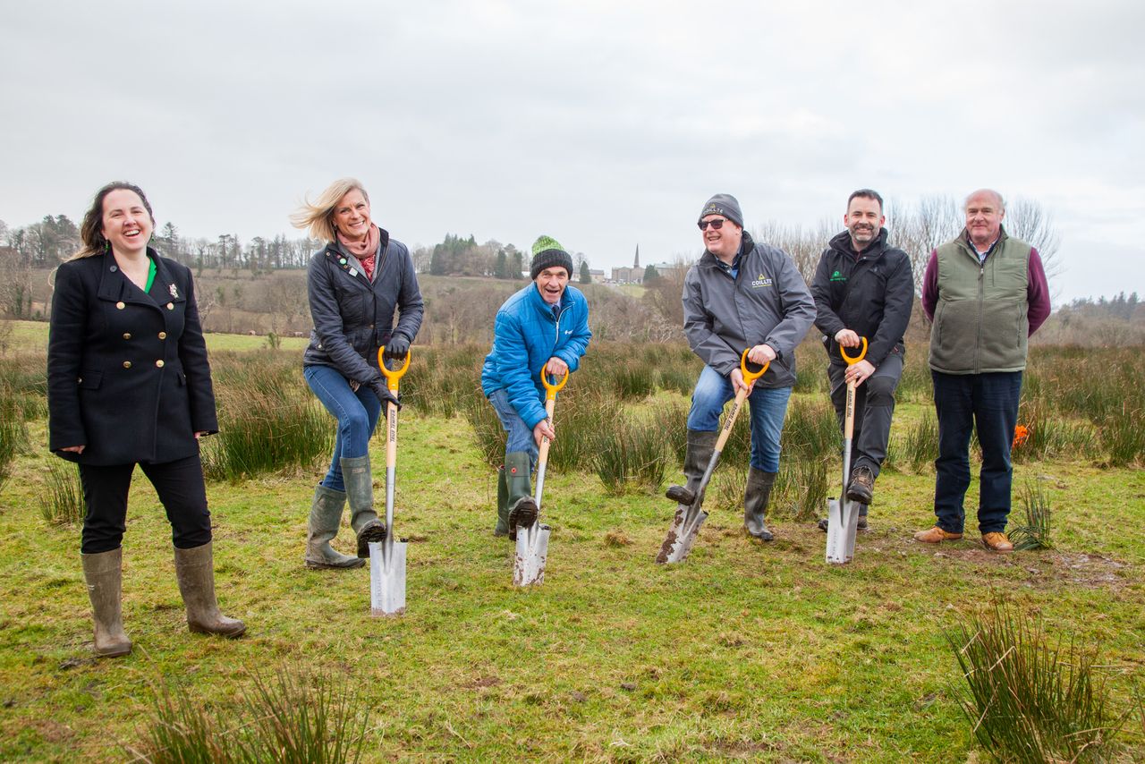 Hackett turns sod on native woodland park