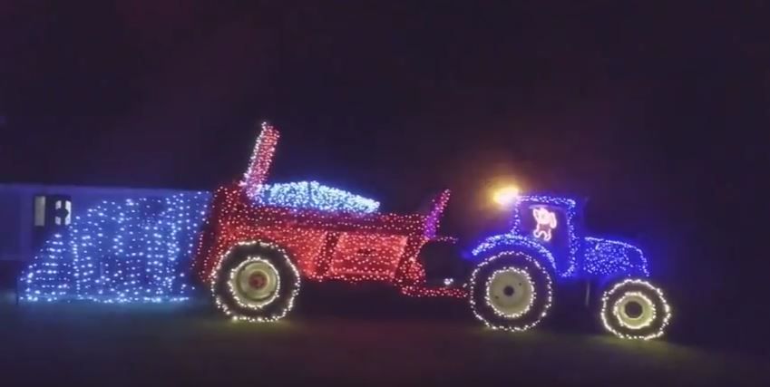 Video: Over 3,500 lights used to create Christmas farming display