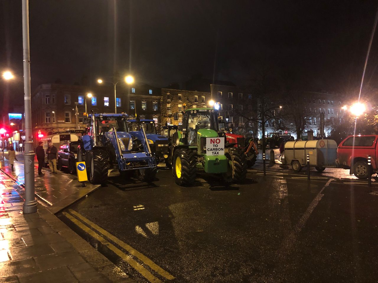 City centre gridlock as tractor protest continues