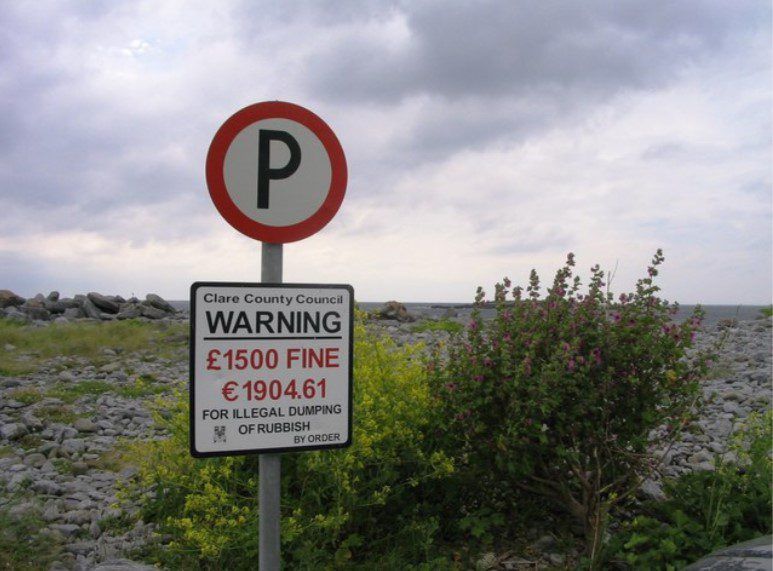 Councillor fury following rural dumping...beside warning sign