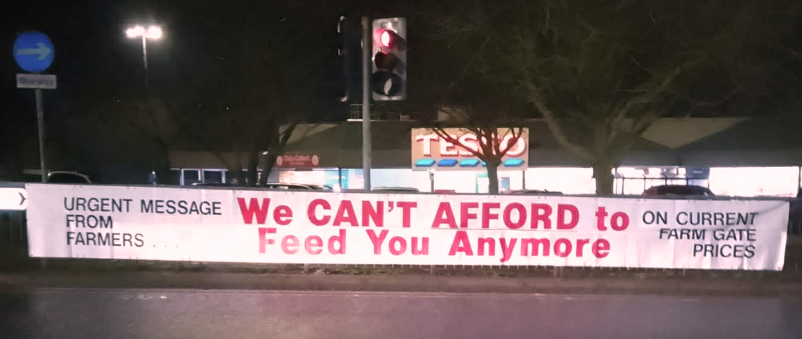NI farmers stage inheritance tax protest outside supermarket