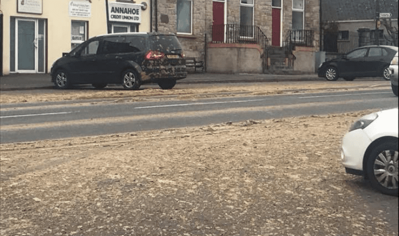 Overnight incident leaves town covered in 'slurry'