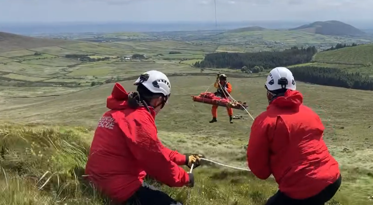 Dramatic rescue for farmer and his dog from the Mourne Mountains