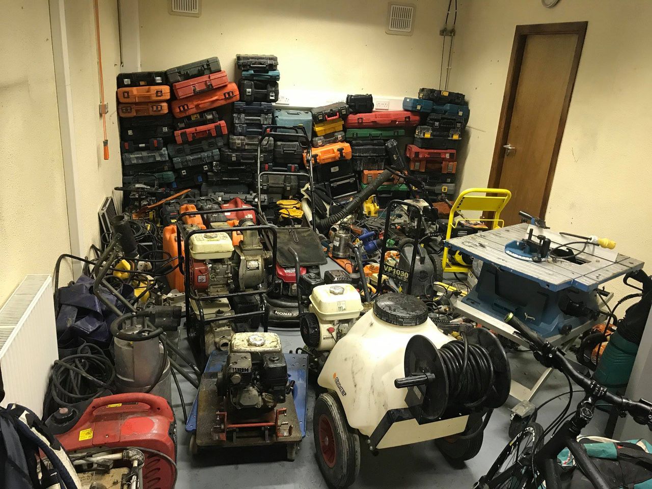 Machinery and tools recovered following Garda raid